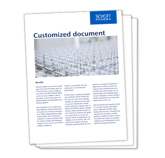 Customized document by SCHOTT Pharma