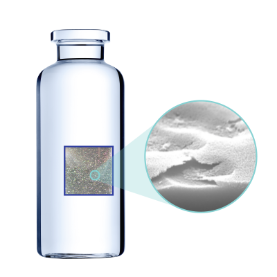 Os estudos de delaminação de vidro da SCHOTT Pharma usam uma série de técnicas analíticas de imagem e superfície para dar suporte à seleção de soluções de contenção de medicamentos.