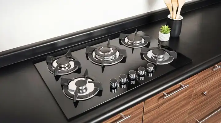 Kitchen with hobtops