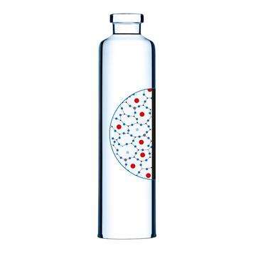 透明药用玻璃卡式瓶与瓶壁结构示意图