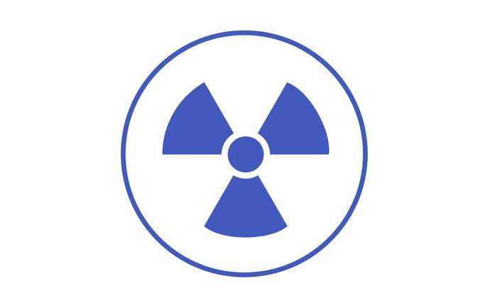 Icono del símbolo de radioactividad