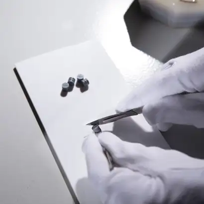 Preparation of powder samples with a pestle in a mortar