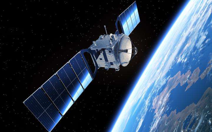 Satellite in orbit around the Earth