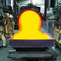 Crucible casting of glass