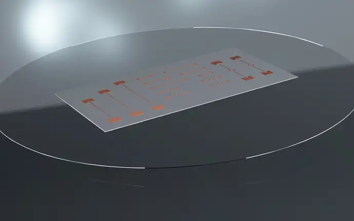 A broadband antenna embedded in circular SCHOTT® low-loss glass