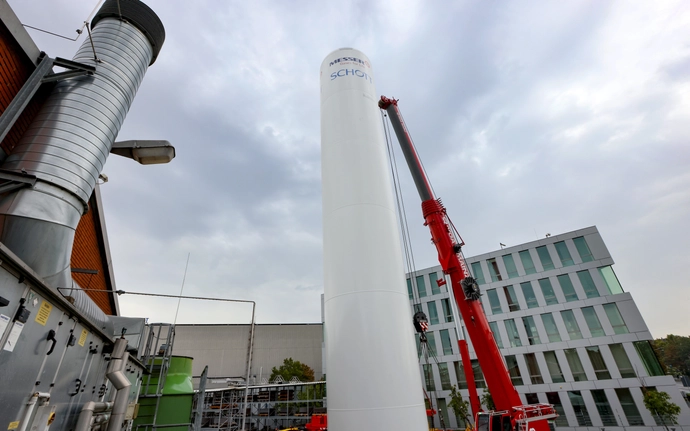 Wasserstofftank auf dem SCHOTT Gelände