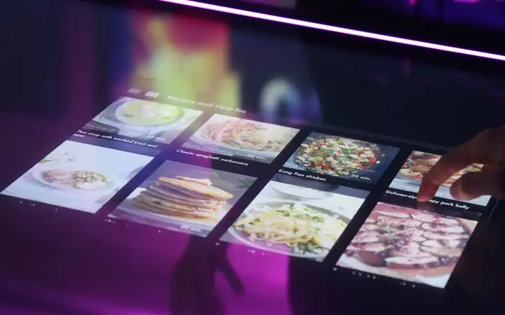 SCHOTT CERAN® cooking surface with integrated multitouch interface shows the future kitchen