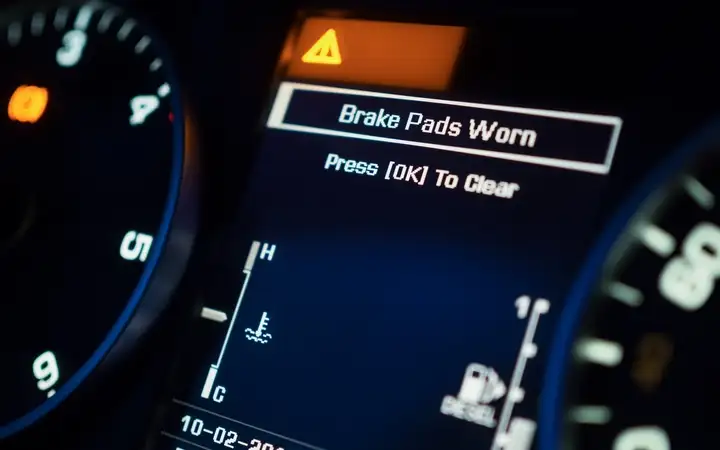 Digital display on a vehicle dashboard