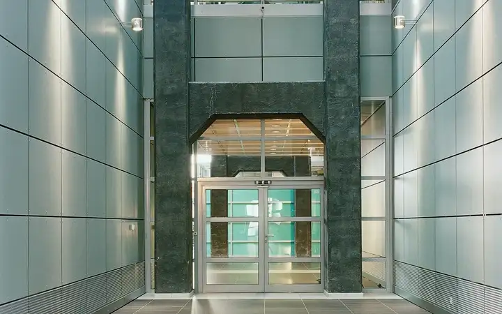 Internal fire doors in a modern building