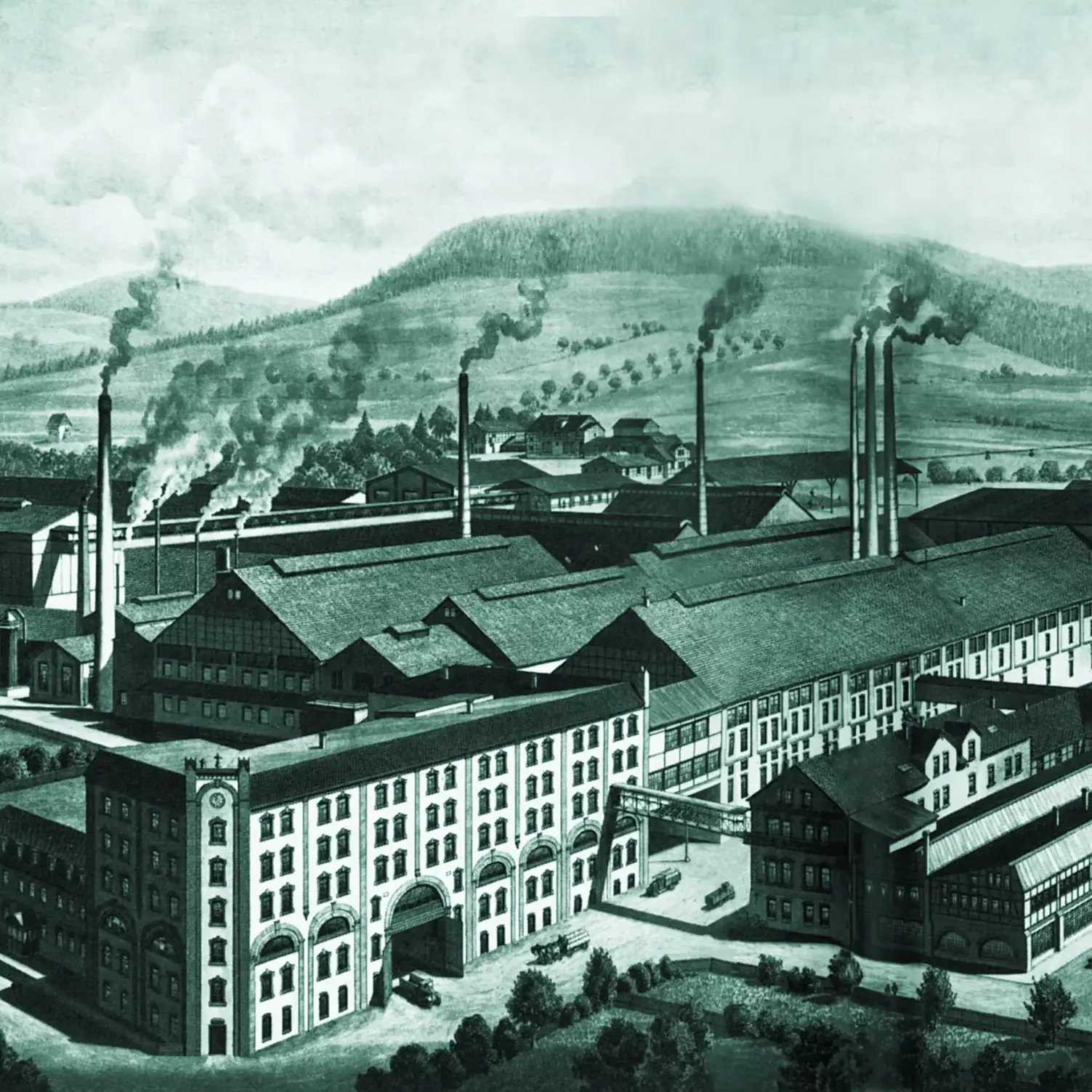 The glassworks in Grünenplan, part of the SCHOTT Group since 1930