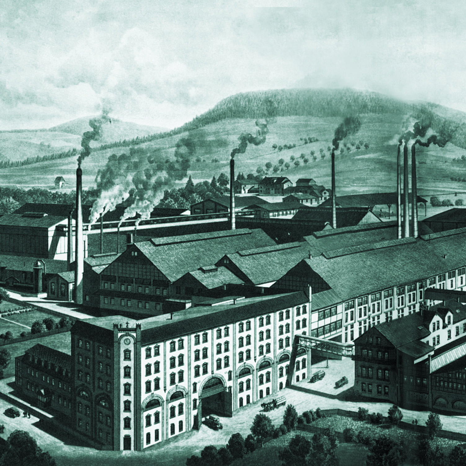 The glassworks in Grünenplan, part of the SCHOTT Group since 1930
