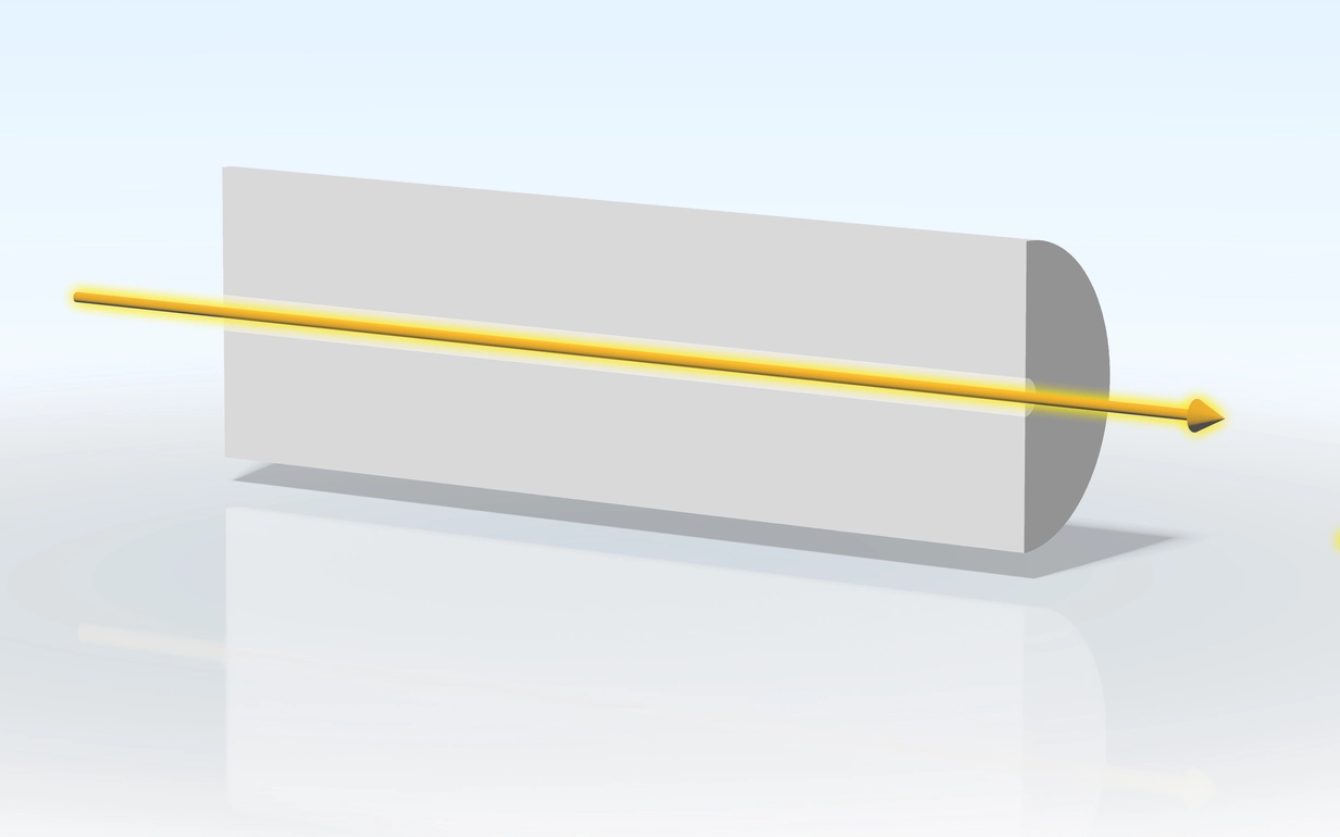 Illustration of the functional principle of a single-mode fiber