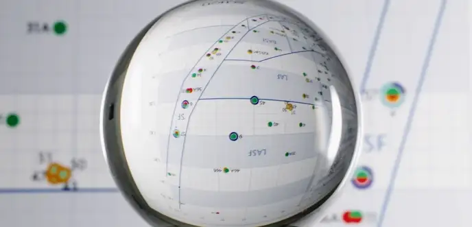 Abbe diagram with a stunning optical effect created by a lens held in front of it