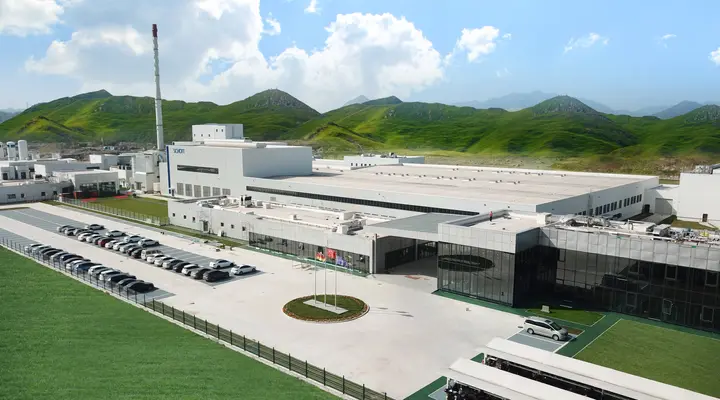 Aerial shot of the main SCHOTT plant in Jinyun County, China