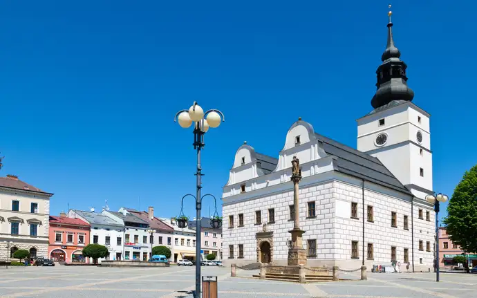 チェコ共和国、東ボヘミアの都市ランシュクロウンの市庁舎