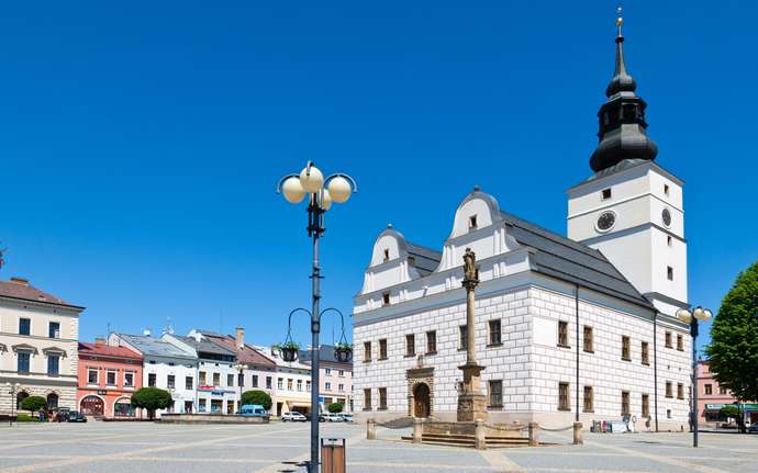 Town hall in the East Bohemian town of Lanškroun, Czech Republix