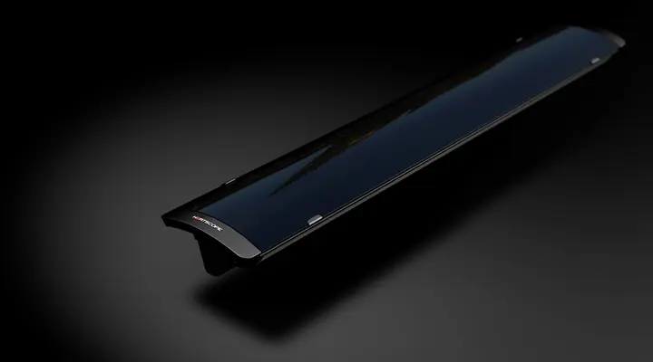 Black HEATSCOPE® PURE heater featuring SCHOTT NEXTREMA® glass-ceramic