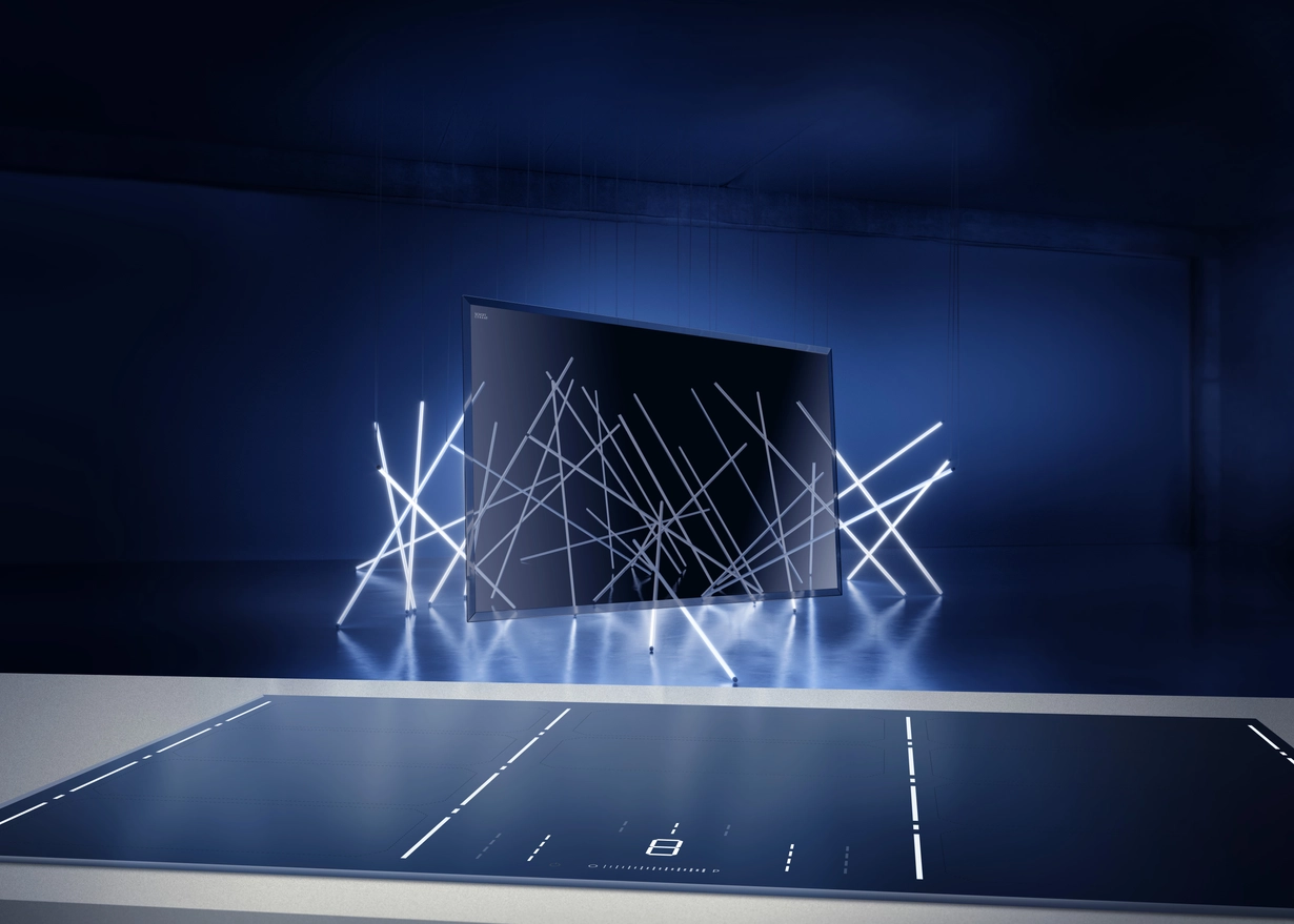 Ein Bild von Luminoir® mit Fokus auf der innovativen Kochfeldbeleuchtung.