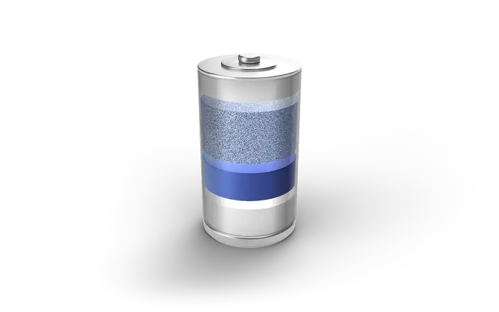 A cylindrical battery with solid electrolyte  
