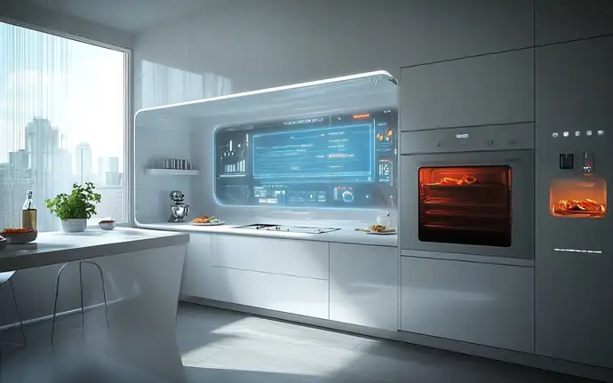 Kitchen background in a future design