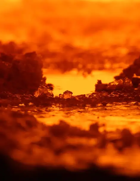 Glasschmelze / Melting
