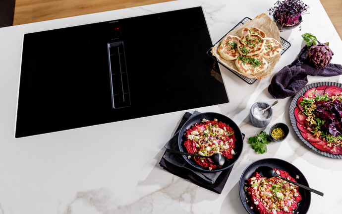 Glass-ceramic cooktop along with various dishes