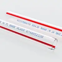 Two clear tubes of SCHOTT Red Line Gage Glass