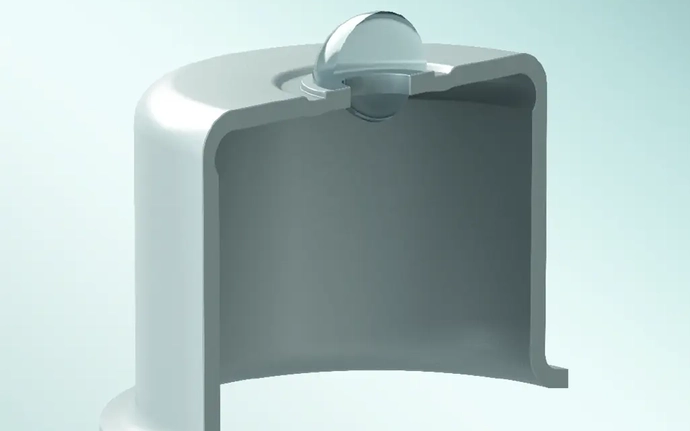 Molded lens cap