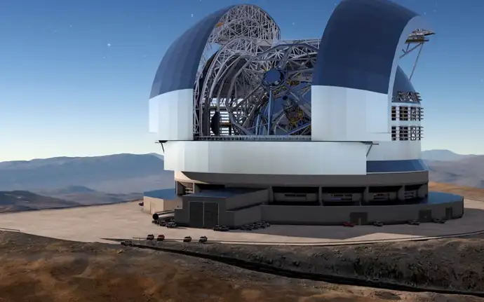 O observatório do ELT (telescópio extremamente grande) do Observatório do Sul Europeu (ESO) 